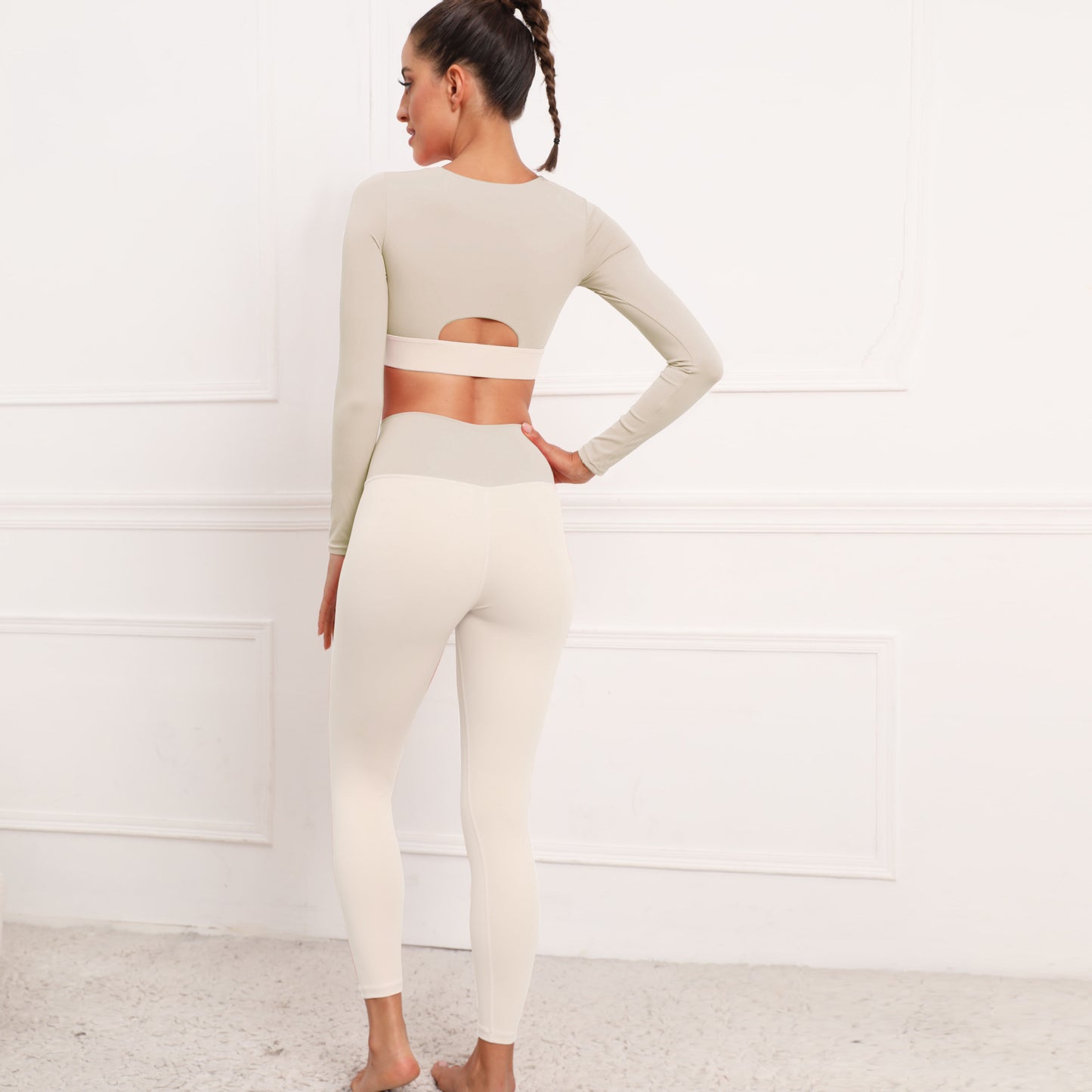 Zip Long Sleeve Pants Yoga Suit