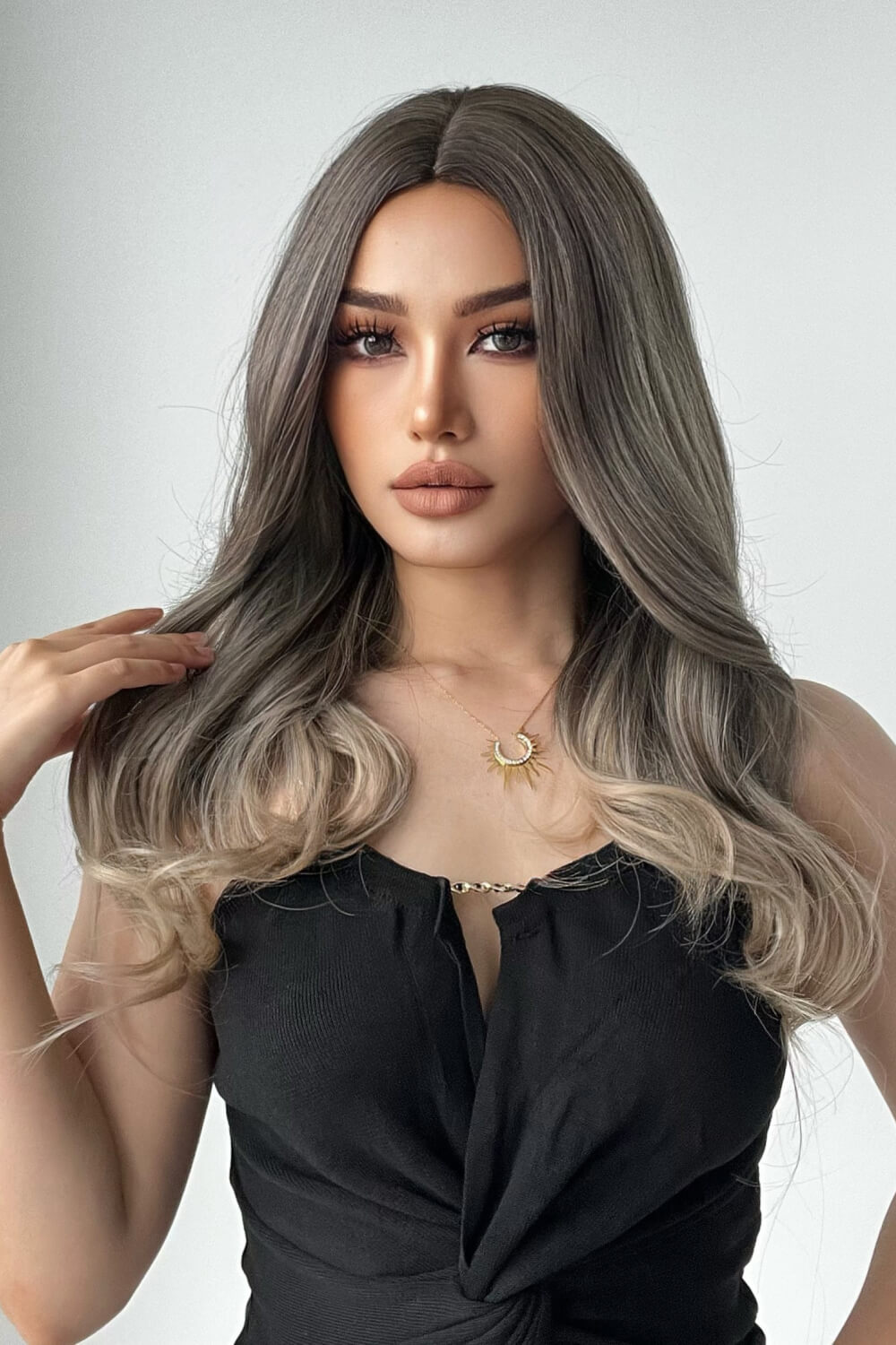 24” Long Straight Synthetic Wig – 13x1 Full-Machine Lace Front, Heat Safe