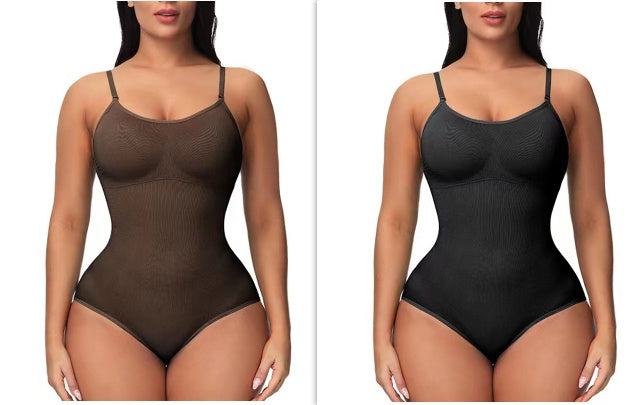 Seamless One-Piece Shapewear Bodysuit – Sculpting Compression with Adjustable Straps