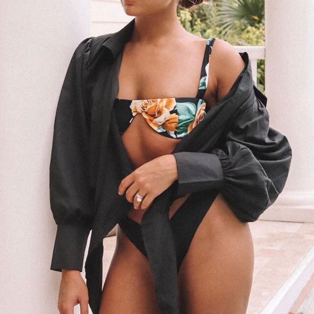 Floral Fantasy: New Print Bikini 2 Piece Swimwear