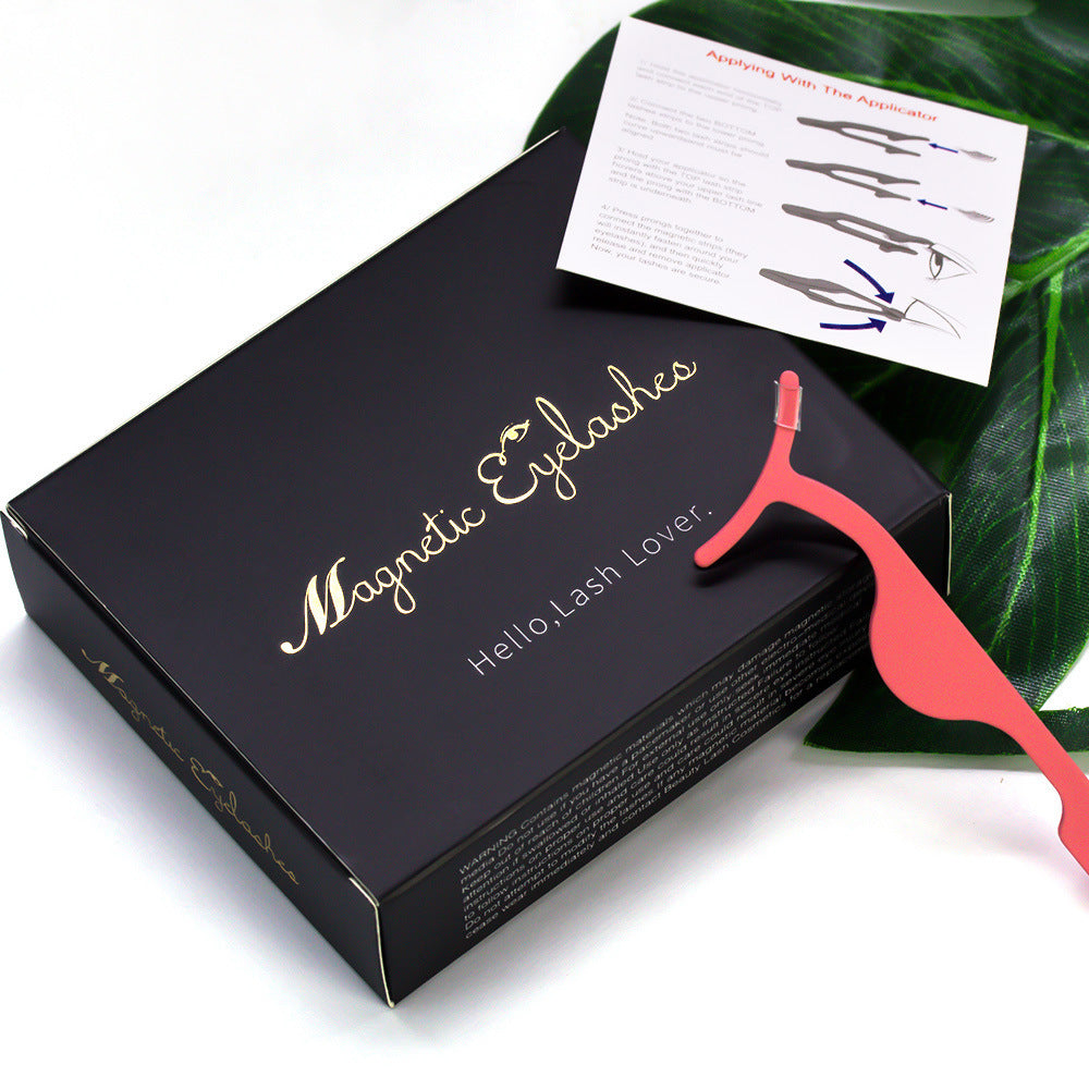Magnetic Eyelashes Kit – Reusable Handmade Lashes with Transparent Band, Tweezers, and Mirror