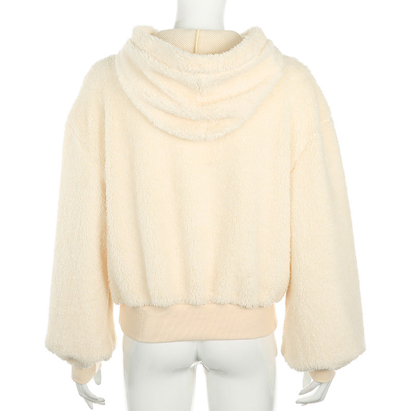 Cozy Comfort: Women's Long Sleeve Fleece Hoodie
