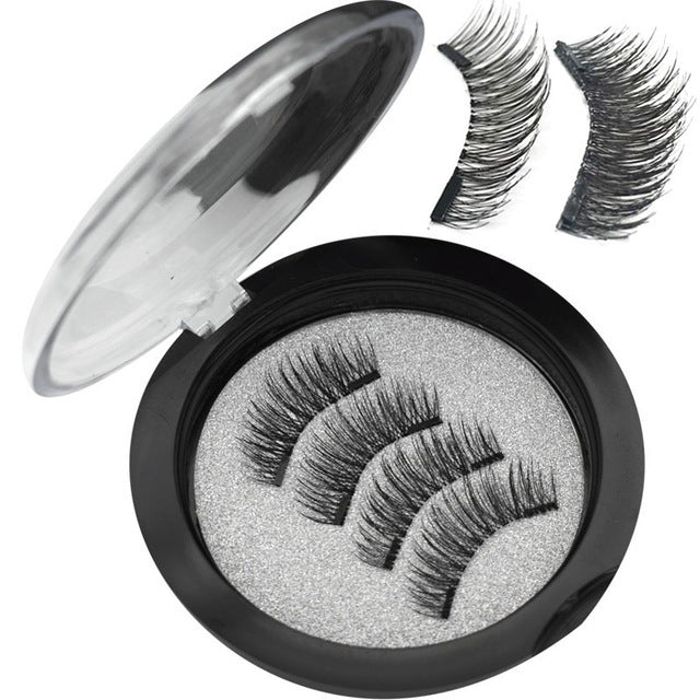 Magnetic Eyelashes Kit – Reusable Handmade Lashes with Transparent Band, Tweezers, and Mirror