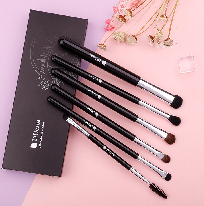Factory direct 6 makeup brush set double head makeup brush double eye shadow brush beauty tools wholesale