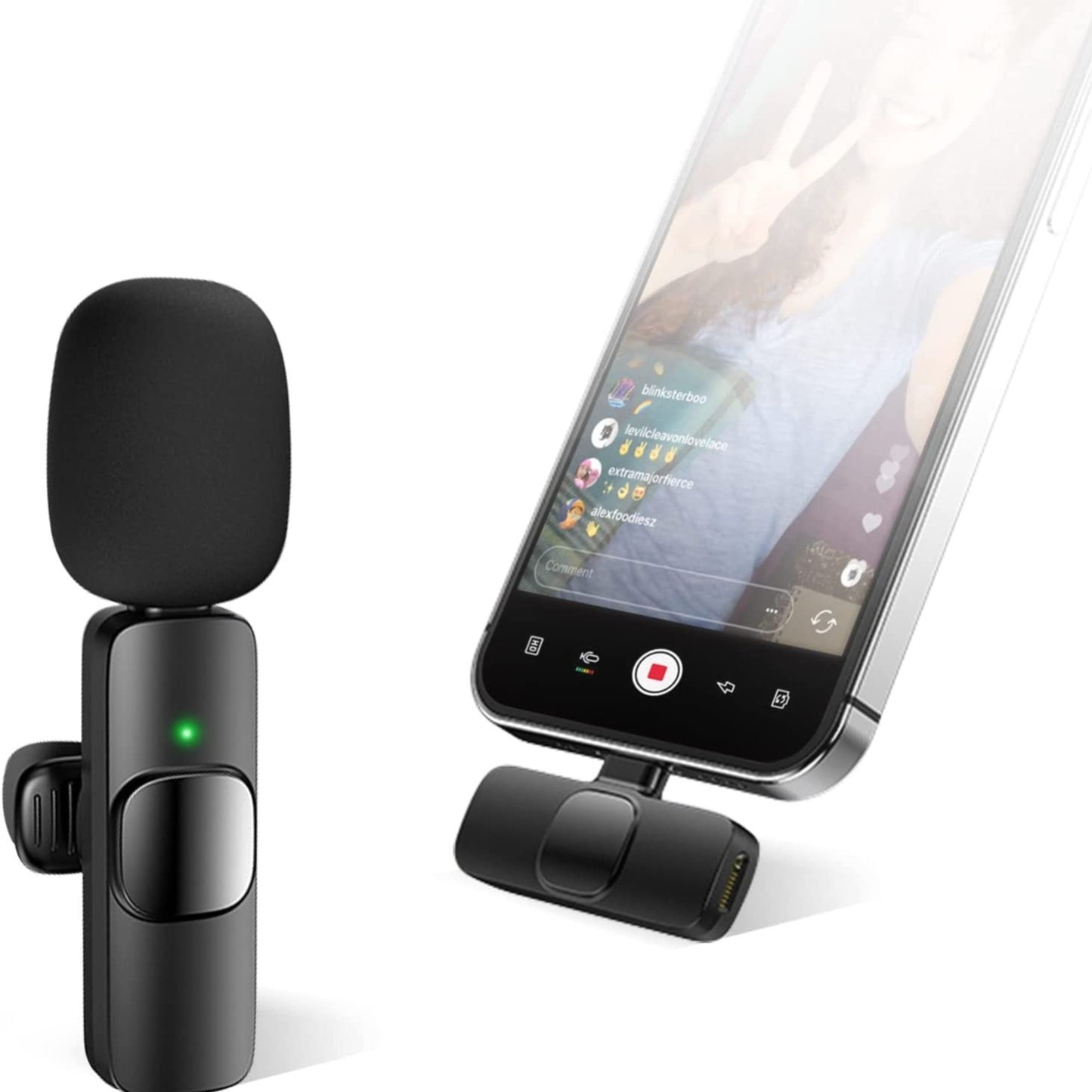 Wireless Lavalier Microphone for iPhone & iPad – Clip-On Cordless Lapel Mic, Omnidirectional Condenser for Interviews, Video Recording, Vlogs, YouTube & Podcasts