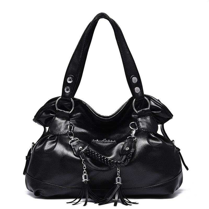 Female Bag Soft Leather Tassel Handbag