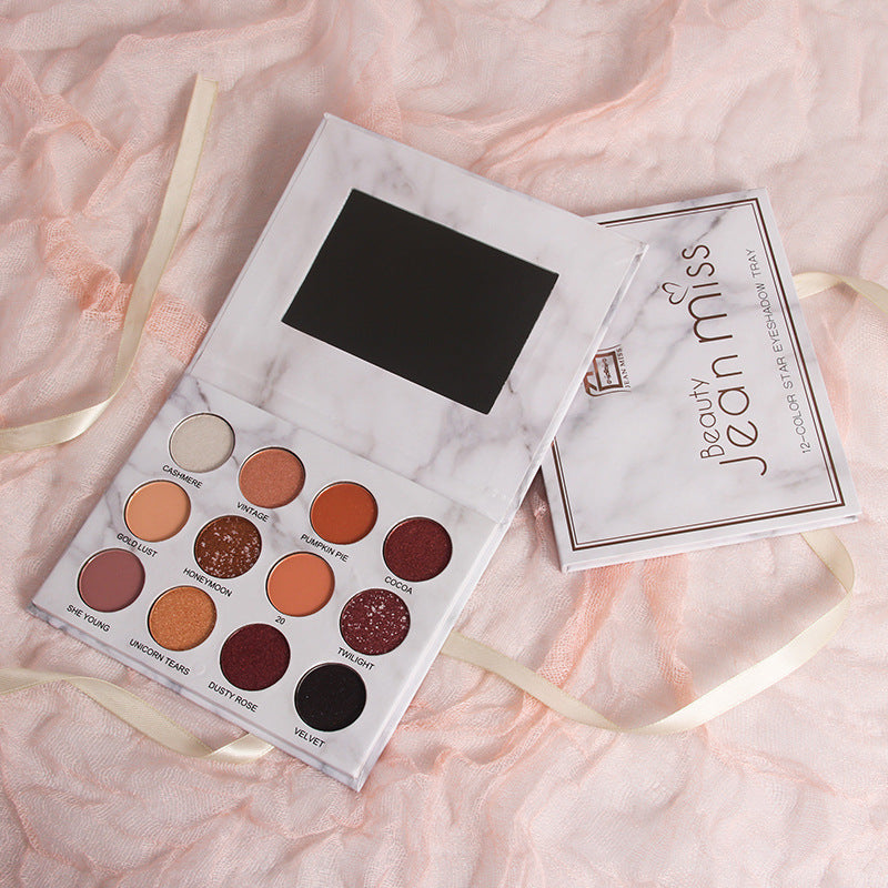 Hot new marble Venus marble 12 color eye shadow color makeup matte pearl is disc