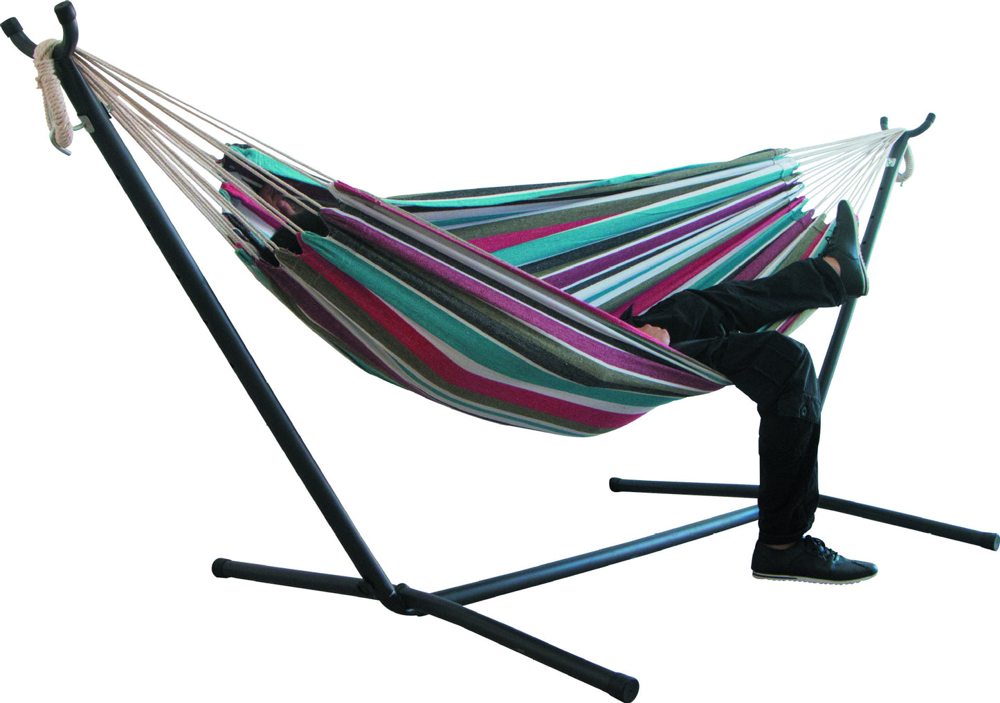 Zen Haven Double Wide Canvas Hammock Chair for Relaxing or Camping