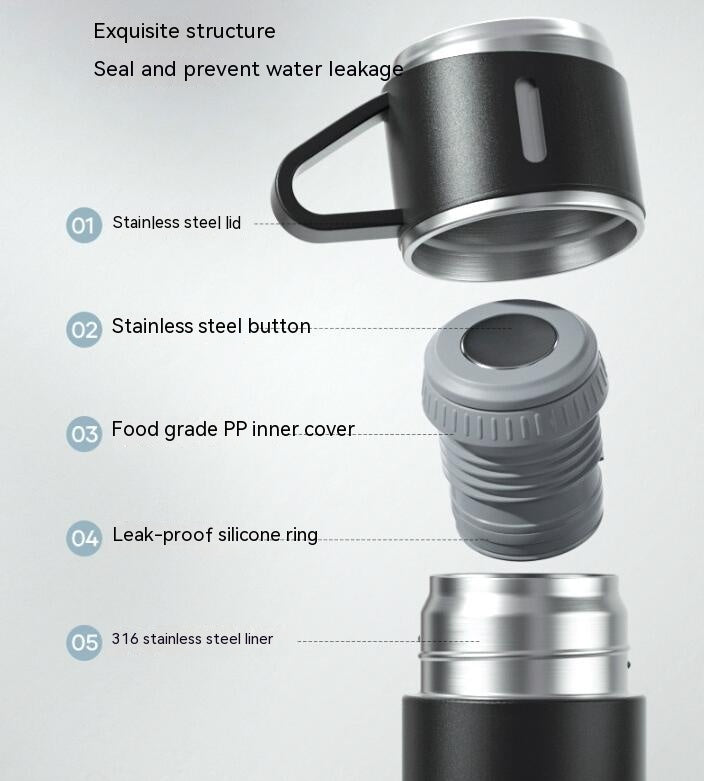 AutoPure 500ml Stainless Steel Vacuum Cup - Premium Business Travel Companion