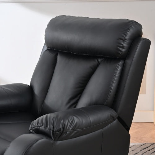 Electric Lift Recliner for the Elderly - Black PU Leather