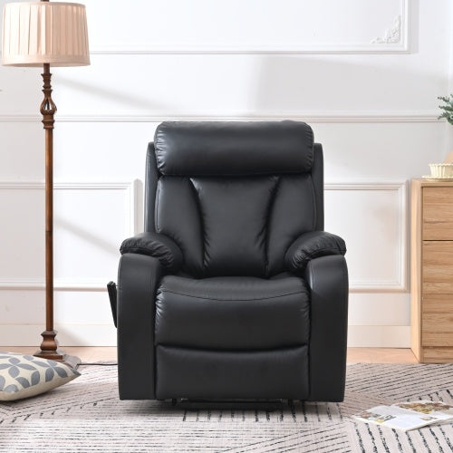 Electric Lift Recliner for the Elderly - Black PU Leather