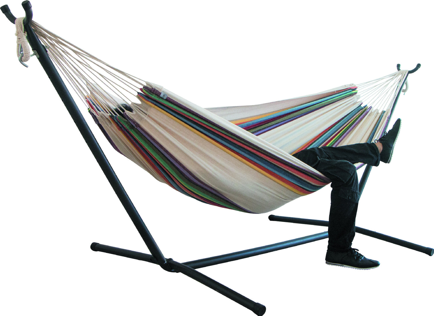 Zen Haven Double Wide Canvas Hammock Chair for Relaxing or Camping