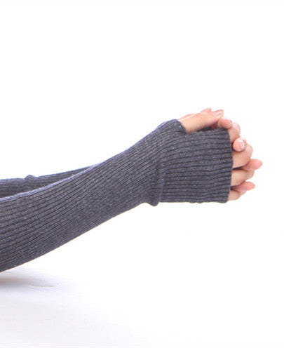 Minimalist Fall & Winter Fashion Long Cashmere Arm Sleeves for Women