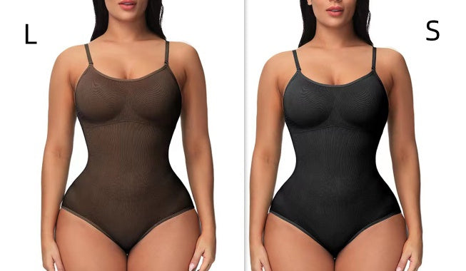 Seamless One-Piece Shapewear Bodysuit – Sculpting Compression with Adjustable Straps