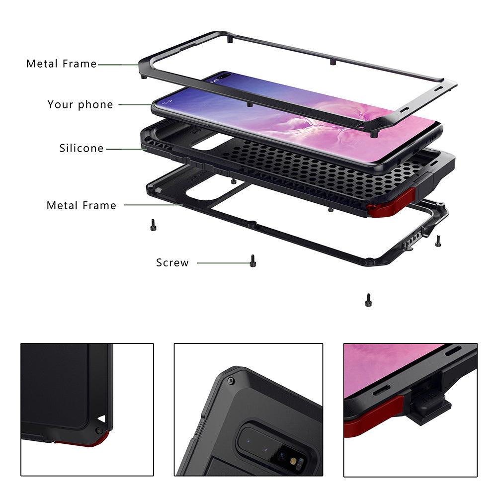 Metal Three-proof Shell 13p Drop-resistant Phone Case 12 Waterproof PLUS Case