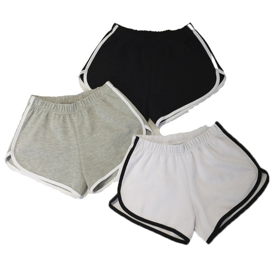 Four color optional cotton shorts female summer Korean version of the new ins wide leg loose solid color sports wear pants