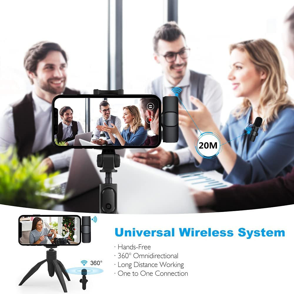 Wireless Lavalier Microphone – Plug & Play for Mobile, Tablet, Camera, & More
