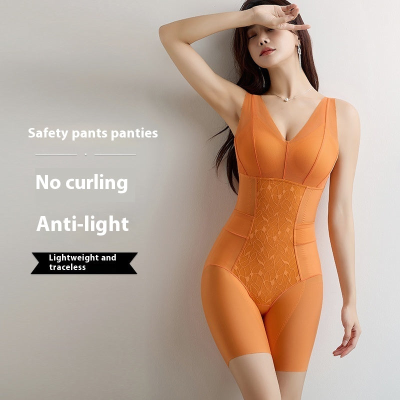 Ultra-Thin Sleeveless Shapewear Bodysuit – Belly Control, Hip Lift & Waist Sculpt | S–3XL | Black, Orange, Skin