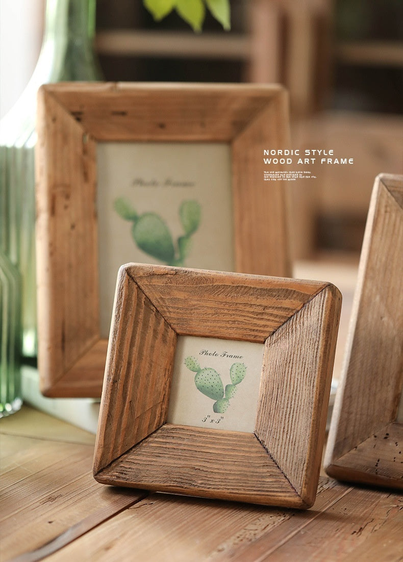 Wooden Frame, Solid Wood Table, Picture Frame, Table Decoration