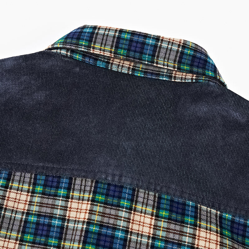 Cotton Plaid Dress Shirt for Men