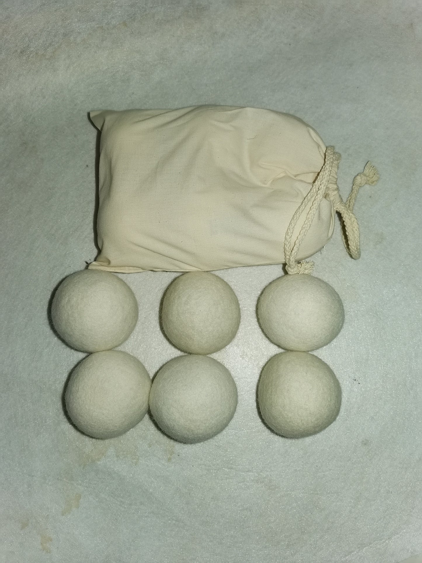 Reusable Organic Wool Dryer Balls – 6-Pack, Natural Fabric Softener & Static Reducer