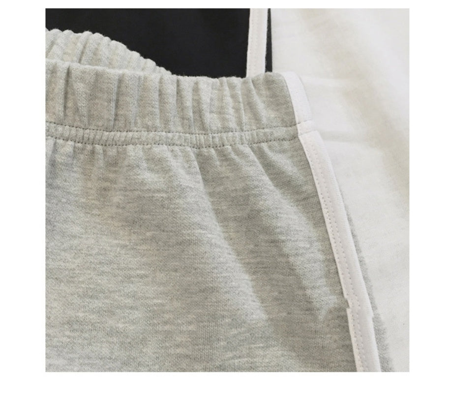 Four color optional cotton shorts female summer Korean version of the new ins wide leg loose solid color sports wear pants