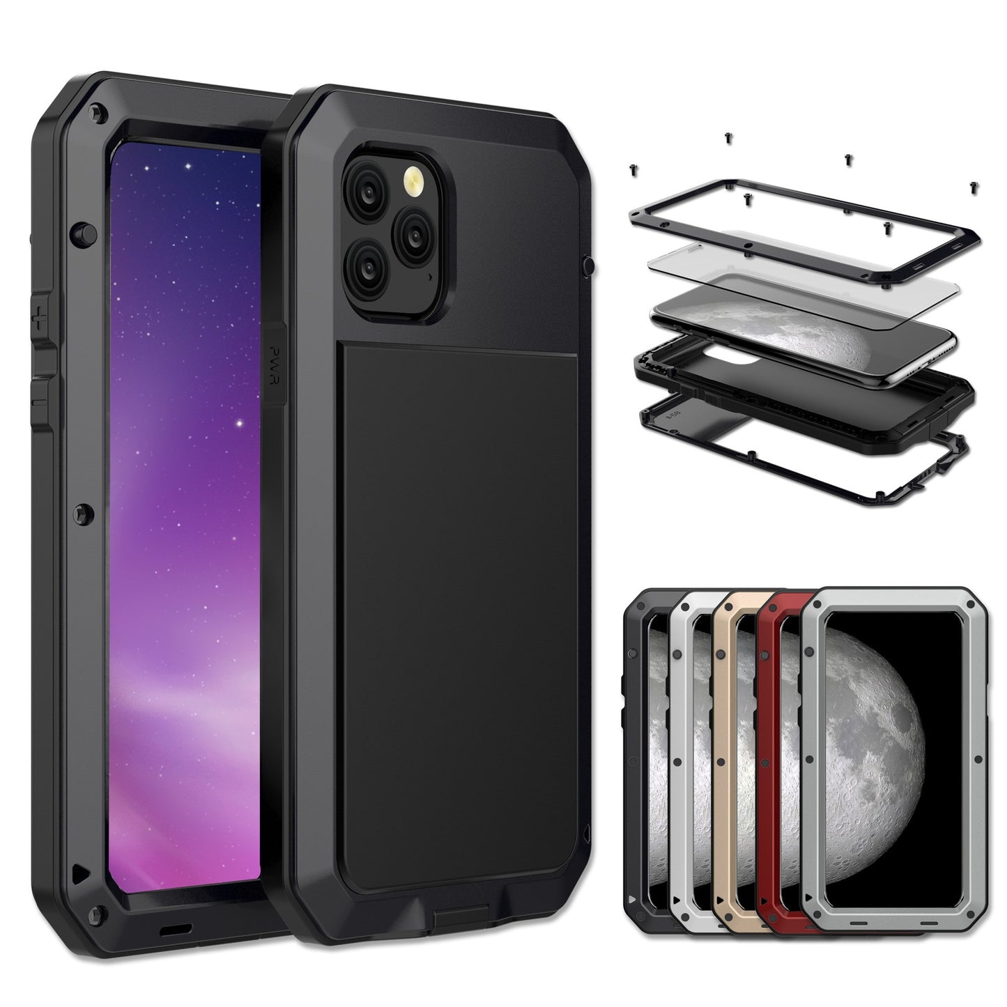 Metal Three-proof Shell 13p Drop-resistant Phone Case 12 Waterproof PLUS Case