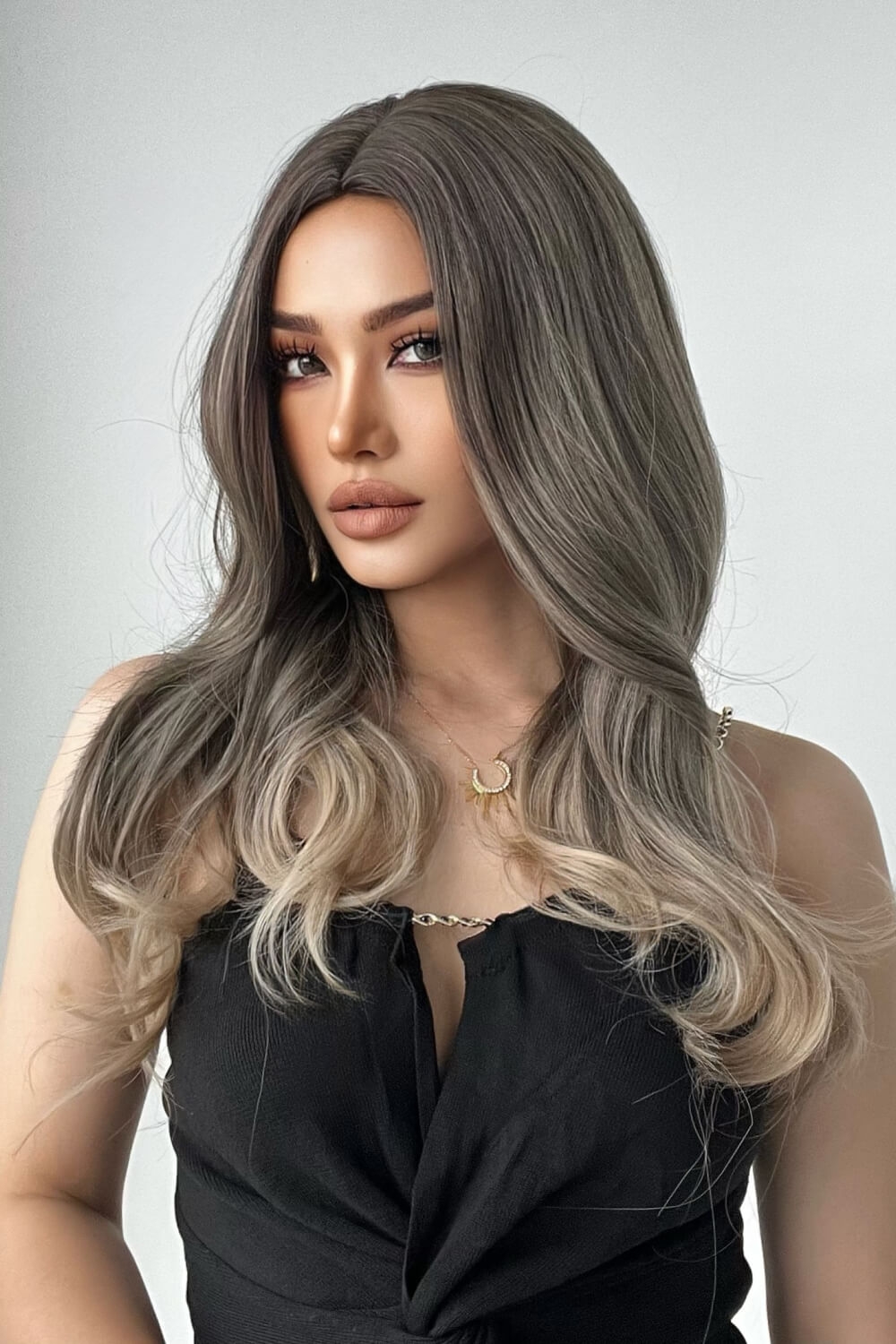 24” Long Straight Synthetic Wig – 13x1 Full-Machine Lace Front, Heat Safe
