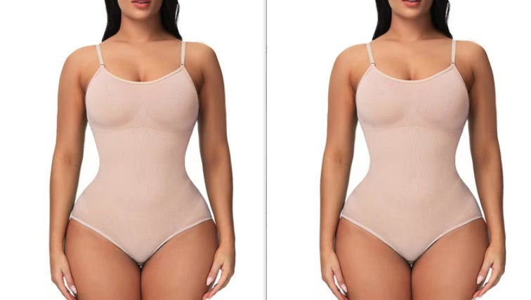 Seamless One-Piece Shapewear Bodysuit – Sculpting Compression with Adjustable Straps