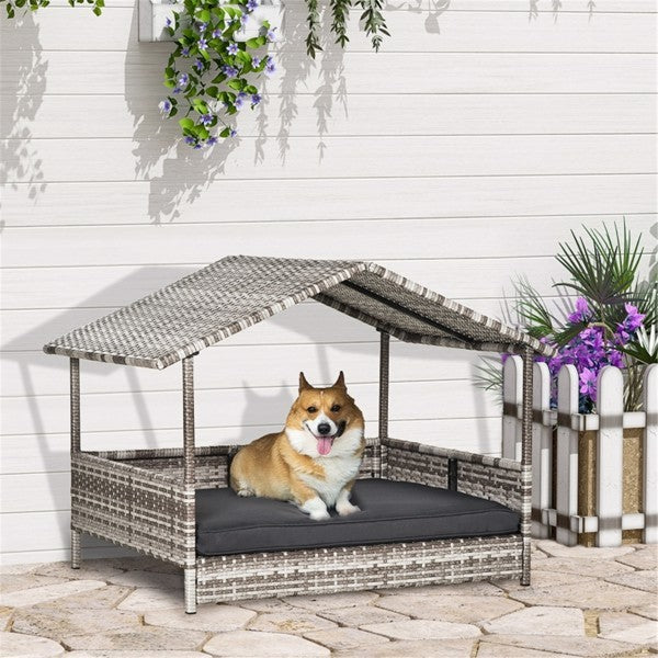 Luxury Rattan Dog Bed – Elevated Pet Sofa & Cozy Dog Tent for Ultimate Comfort
