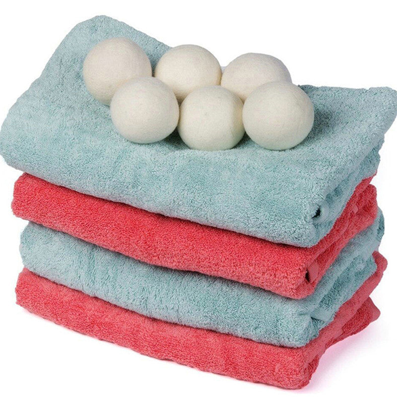 Reusable Organic Wool Dryer Balls – 6-Pack, Natural Fabric Softener & Static Reducer