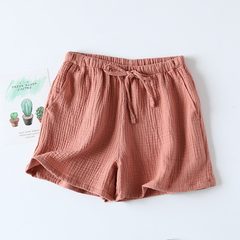 Cotton Cloth Double-layer Thin Women's Summer Pajama Pants Women's