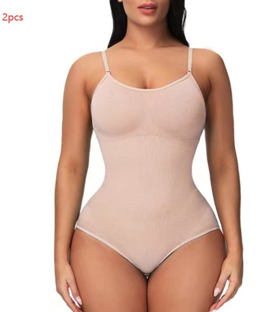 Seamless One-Piece Shapewear Bodysuit – Sculpting Compression with Adjustable Straps