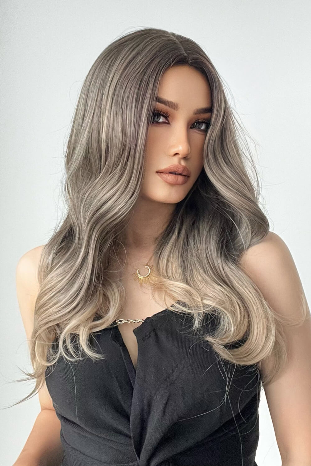24” Long Straight Synthetic Wig – 13x1 Full-Machine Lace Front, Heat Safe