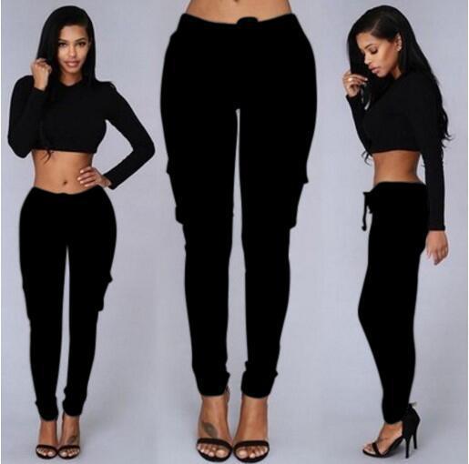 Streamline Chic: Women's Dual Pocket Slim-Fit Pants