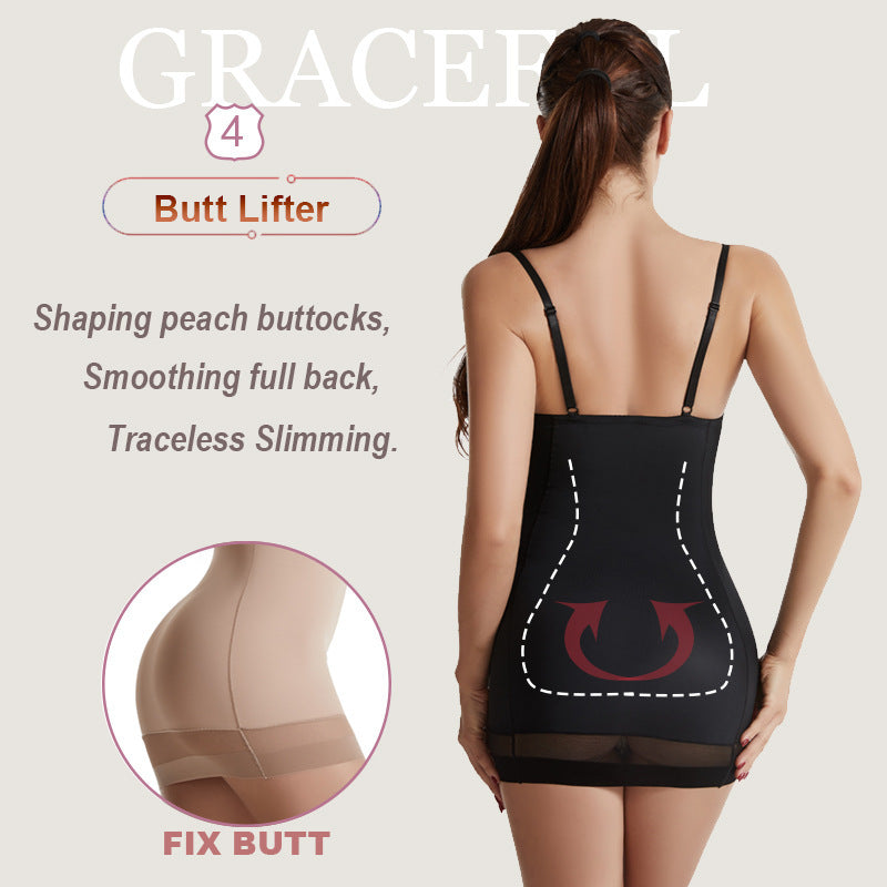 Slimming Shapewear Slip Dress – Tummy Control Body Sculpt with Adjustable Straps