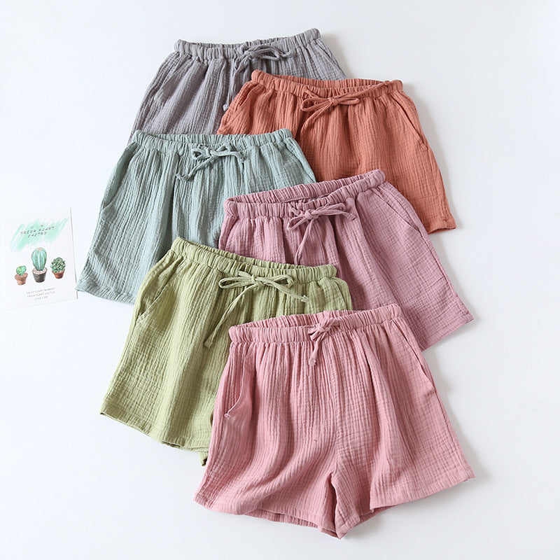Cotton Cloth Double-layer Thin Women's Summer Pajama Pants Women's