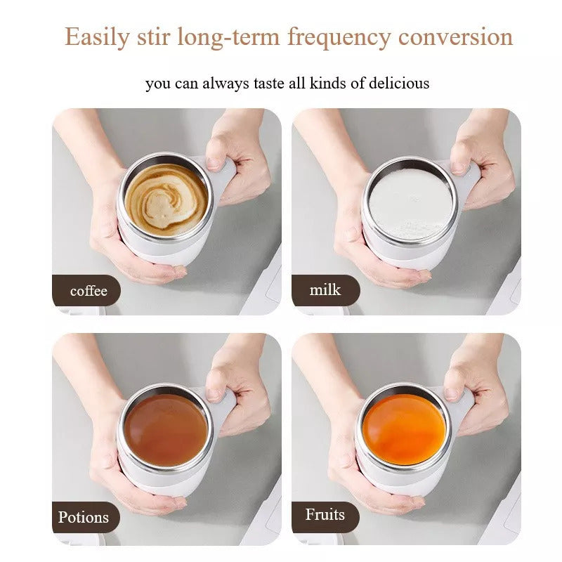 Automatic Self-Stirring Coffee Mug | Leakproof, Portable, Food-Grade Stainless Steel Travel Mug