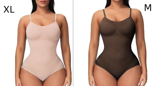 Seamless One-Piece Shapewear Bodysuit – Sculpting Compression with Adjustable Straps