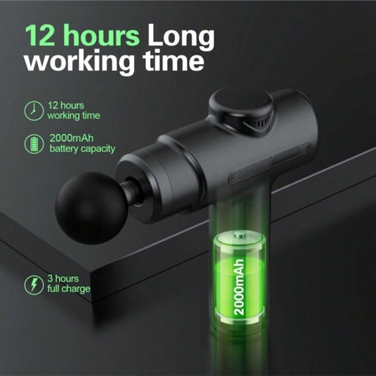 Deep Tissue Massage Gun for Athletes – Handheld Percussion Massager with 8 Heads | Back, Body & Muscle Recovery