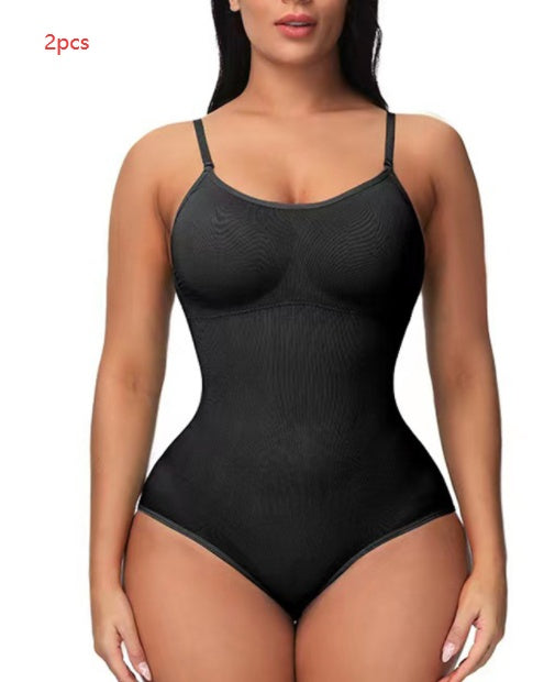 Seamless One-Piece Shapewear Bodysuit – Sculpting Compression with Adjustable Straps