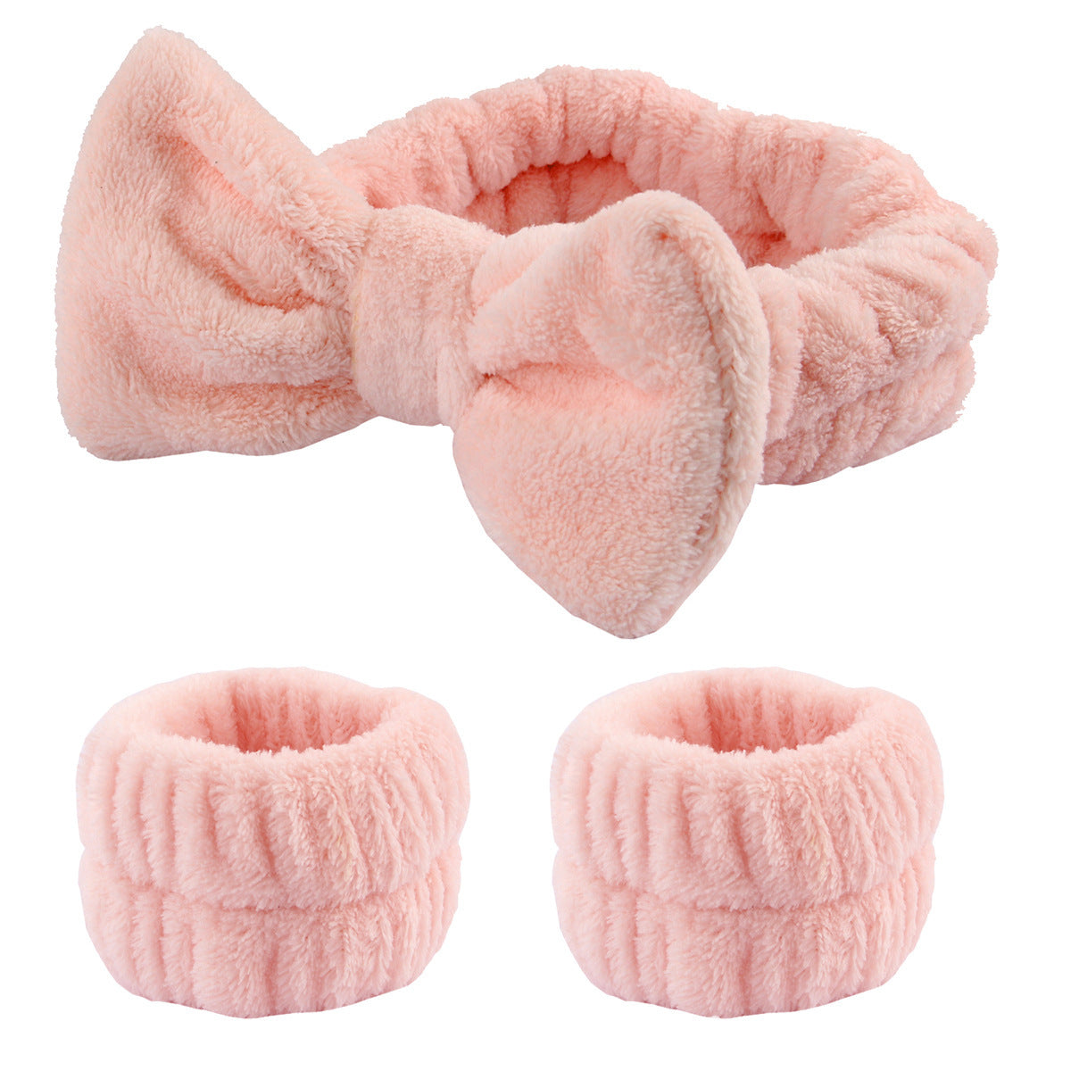 Shampoo Hair With Bow Tie Polyester Coral Velvet