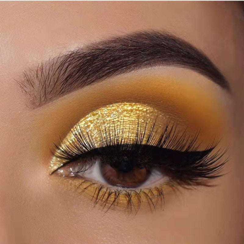 Mineral-Based Honey Glitter Eyeshadow Palette - Shimmering Eye Makeup Collection