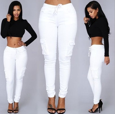 Streamline Chic: Women's Dual Pocket Slim-Fit Pants