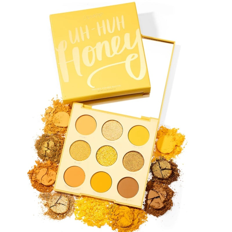 Mineral-Based Honey Glitter Eyeshadow Palette - Shimmering Eye Makeup Collection