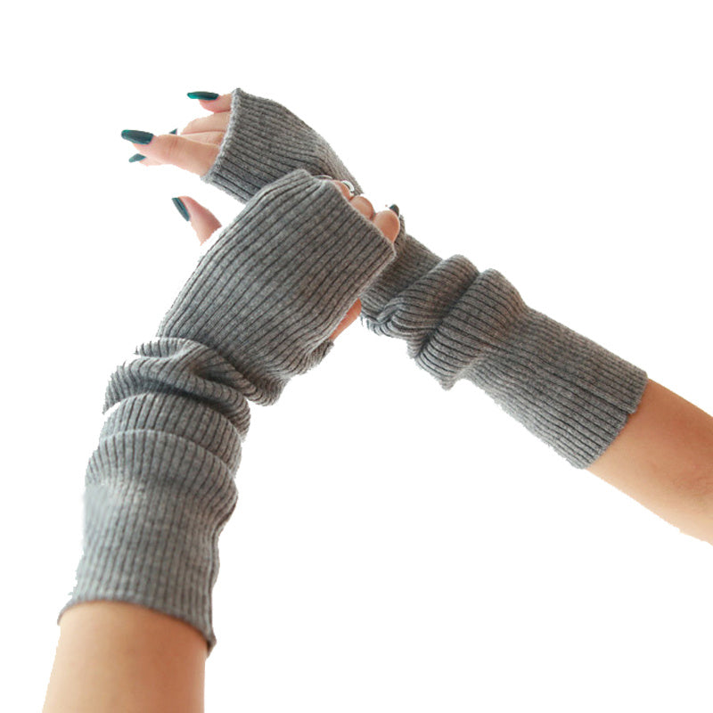 Minimalist Fall & Winter Fashion Long Cashmere Arm Sleeves for Women
