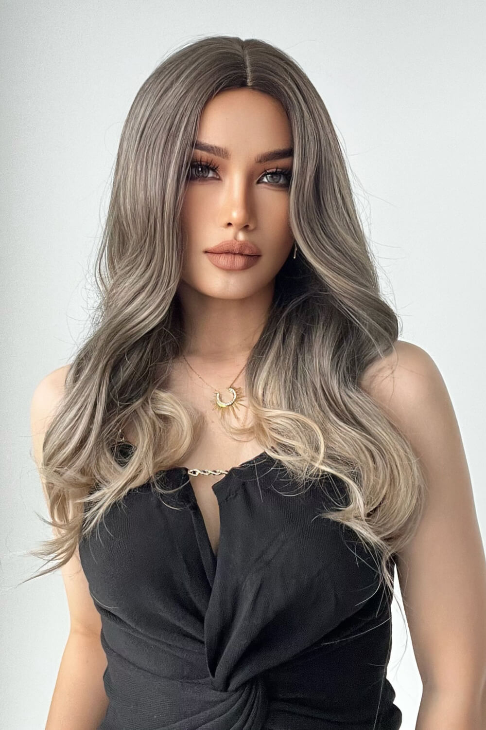 24” Long Straight Synthetic Wig – 13x1 Full-Machine Lace Front, Heat Safe