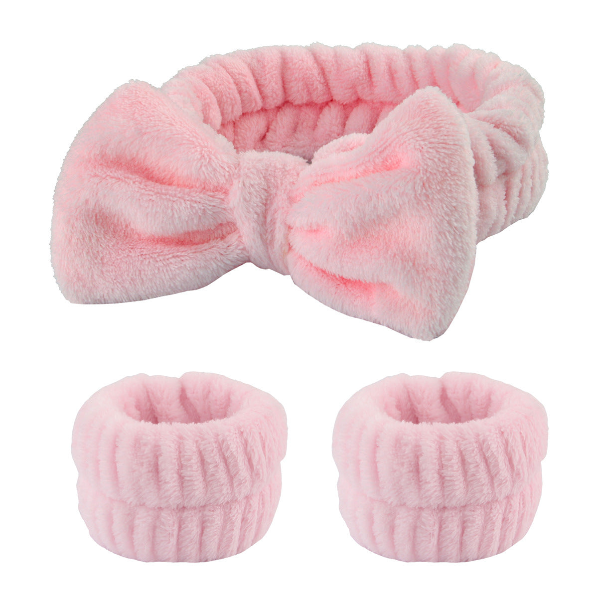 Shampoo Hair With Bow Tie Polyester Coral Velvet