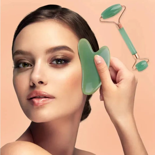 Glow Boss Gua Sha + Jade Roller Set
Facial Sculpting Duo for Radiant, Lifted Skin