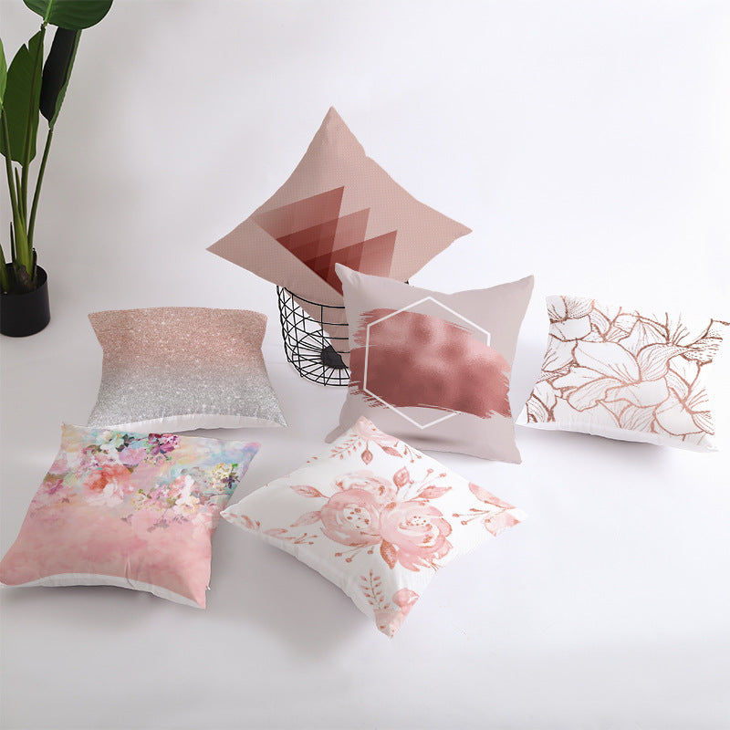 Gold Peach Skin Pillowcase Rose Gold Decoration